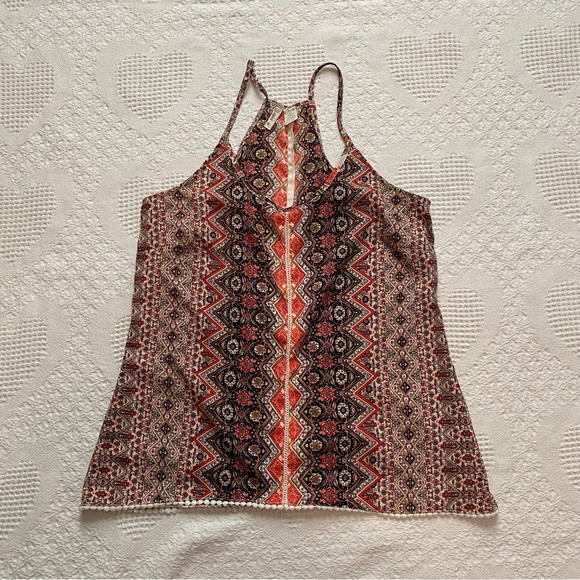 $5 or 3/$10 Japna Patterned Racerback Tank Top Size Small - Picture 1 of 4